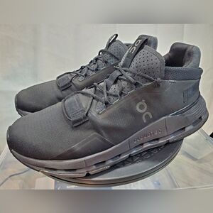 NEW On Running Men's CloudNova 2 Triple Black Premium Running Shoes SIZE 11.5